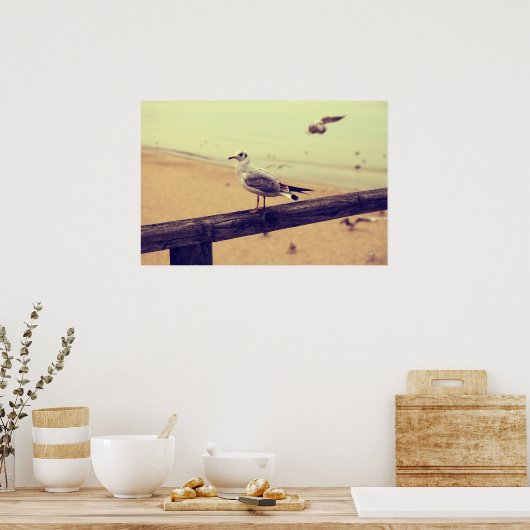 Möwe Ostsee Rügen Poster (Keuken)