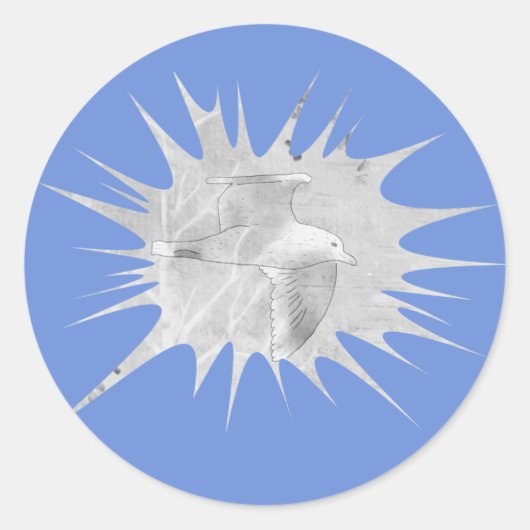 Möwe ronde sticker (Voorkant)