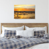 Möwen im Sonnenuntergang Canvas Afdruk (Insitu (Slaapkamer))
