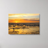 Möwen im Sonnenuntergang Canvas Afdruk (Voorkant)
