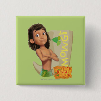 Mowgli 1 vierkante button 5,1 cm