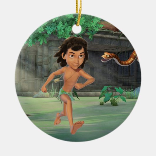 Mowgli 3 keramisch ornament (Voorkant)