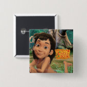 Mowgli 4 vierkante button 5,1 cm (Voorkant /achterkant)