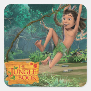Mowgli 5 vierkante sticker