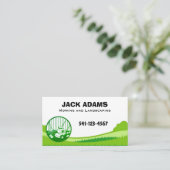 Mowing and Landscaping Business Card Visitekaartje (Staand voorkant)
