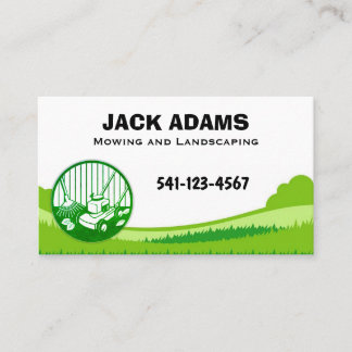 Mowing and Landscaping Business Card Visitekaartje