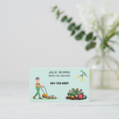 Mowing and Landscaping Business Card Visitekaartje (Staand voorkant)