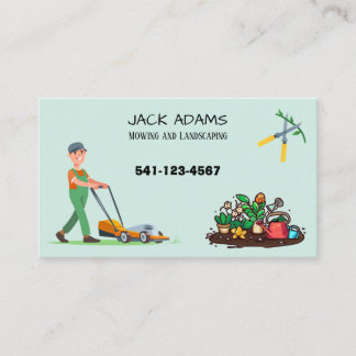 Mowing and Landscaping Business Card Visitekaartje