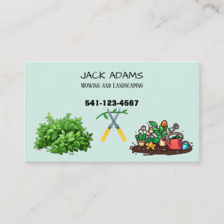 Mowing and Landscaping Business Card Visitekaartje