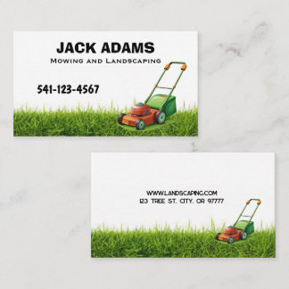 Mowing and Landscaping Business Card Visitekaartje