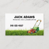 Mowing and Landscaping Business Card Visitekaartje (Voorkant)