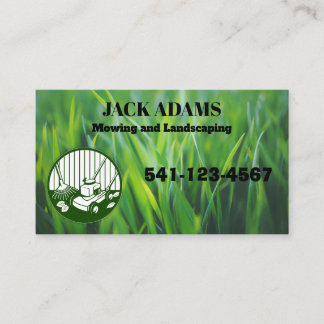 Mowing and Landscaping Business Card Visitekaartje