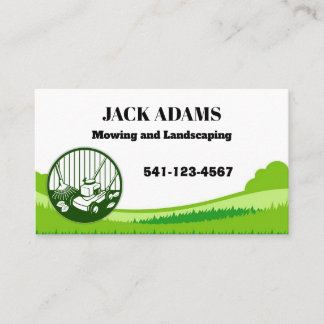 Mowing and Landscaping Business Card Visitekaartje