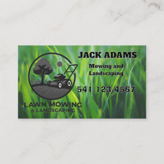 Mowing and Landscaping Business Card Visitekaartje