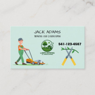 Mowing and Landscaping Business Card Visitekaartje
