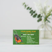 Mowing Grass Lawn Care Landscaping Tree Service Visitekaartje (Staand voorkant)