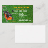 Mowing Grass Lawn Care Landscaping Tree Service Visitekaartje (Voorkant / Achterkant)