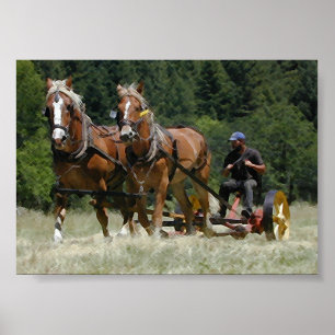 Mowing Hay Poster