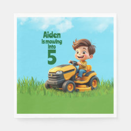 Mowing Into Lawn Mower Birthday Party Servet
