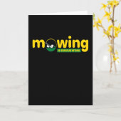 Mowing is een serieuze baan voor mower Garden Kaart (Gele Bloem)