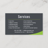 Mowing Lawn Care Landscaping Service Visitekaartje (Achterkant)