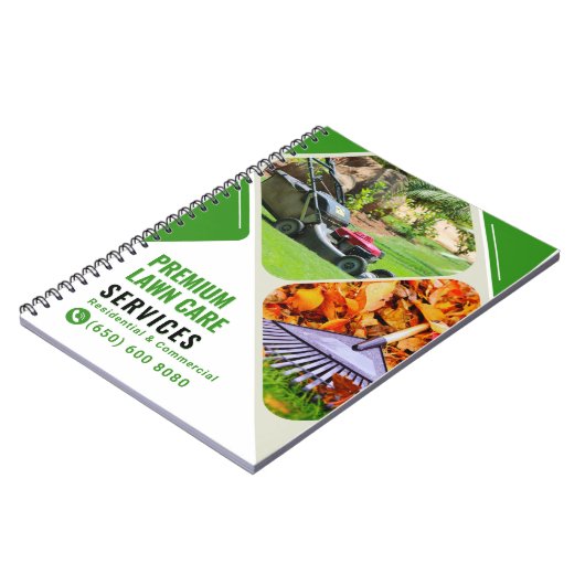 Mowing Lawn Care Service Landscaping Notitieboek (Linkerzijde)