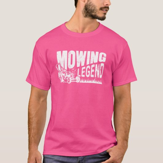 Mowing Legend Lawn Mower Grasmaaier Grappig T-shirt (Voorkant)