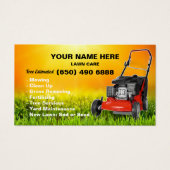Mowing Service Business Card Lawn Care Visitekaartje (Voorkant)