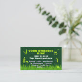 Mowing Service Business Card Lawn Care Visitekaartje (Staand voorkant)