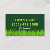 Mowing Service Business Card Lawn Care Visitekaartje (Achterkant)