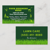 Mowing Service Business Card Lawn Care Visitekaartje (Voorkant / Achterkant)