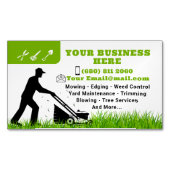 Mowing Service Visitekaartje Gardening Magnetisch Visitekaartje (Voorkant)