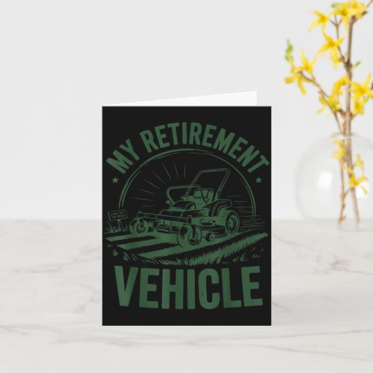 Mowing Zero-turn Lawn Mower Dad My Retirement Vehi Kaart (Gele Bloem)