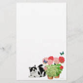 Moxie Cat & Butterflies Stationery Briefpapier (Voorkant)
