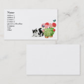 Moxie Cat en Butterflies Visitekaartje (Voorkant / Achterkant)