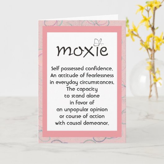 Moxie Definition-kaart Kaart (Gele Bloem)
