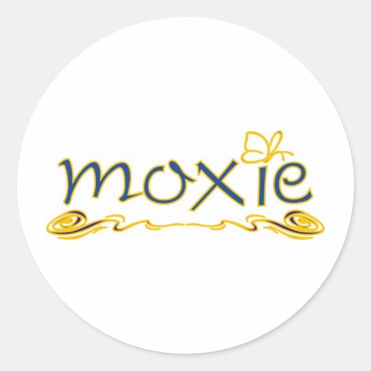 Moxie Ronde Sticker (Voorkant)