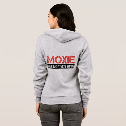 MOXIE STUDIO ZIP UP HOODIE (GRAY) (Achterkant volledig)