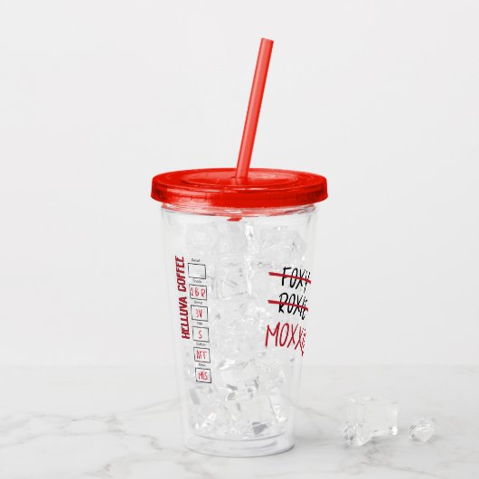 Mox's Misto - Acryl Tumbler Drinkbeker (Achterkant ijs)