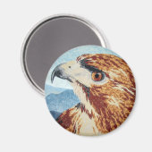 Moya - Red-tail Hawk Magnet (Voorkant / Achterkant)