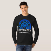 Moyamoya Awareness Blue Rainbow Moyamoya Disease M T-shirt (Voorkant volledig)