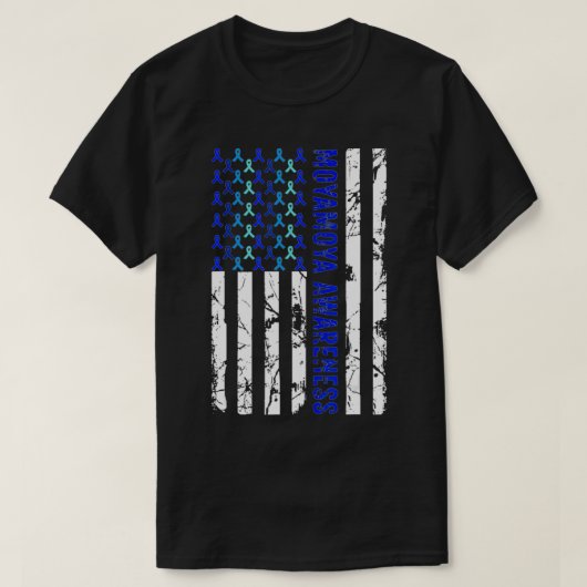 Moyamoya Bewustmaking Verenigde Staten van Amerika T-shirt (Design voorkant)