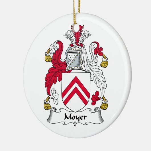 Moyer Family Crest Keramisch Ornament (Links)