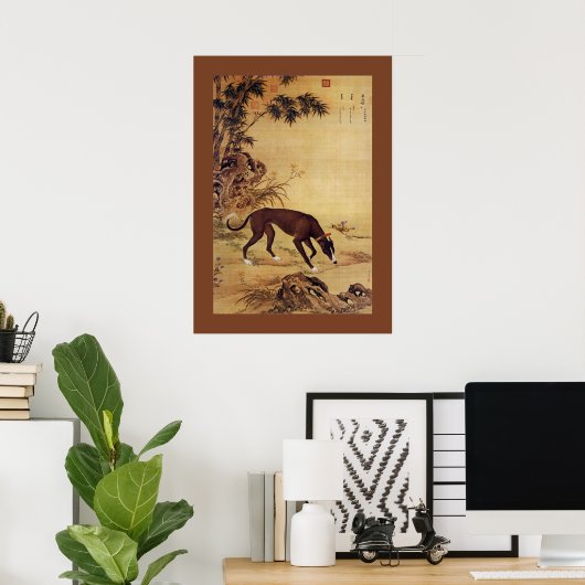 Moyuli ~ 墨 璃 ~ Greyhound ~ Giuseppe Castiglione ~  Poster (Thuiskantoor)