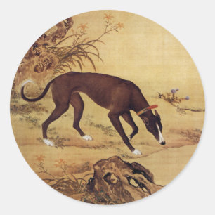 Moyuli ~ 墨 璃 ~ Greyhound ~ Giuseppe Castiglione ~  Ronde Sticker