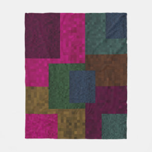 Mozaïek Abstract Blokken Patroon Fleece Deken