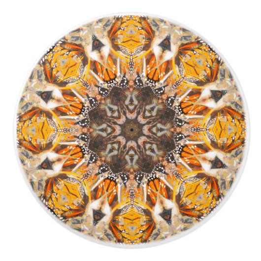 Mozaïek Abstract monarch Butterfly Mandala Pattern Keramische Knop (Voorkant)