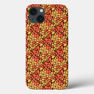 Mozaïek abstract patroon tegel geel oranje zwart Case-Mate iPhone case