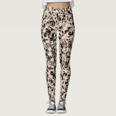 Mozaïek Abstract proefdier — Bruin zwart Tan Leggings (Voorkant)
