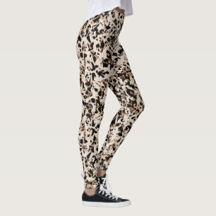 Mozaïek Abstract proefdier — Bruin zwart Tan Leggings
